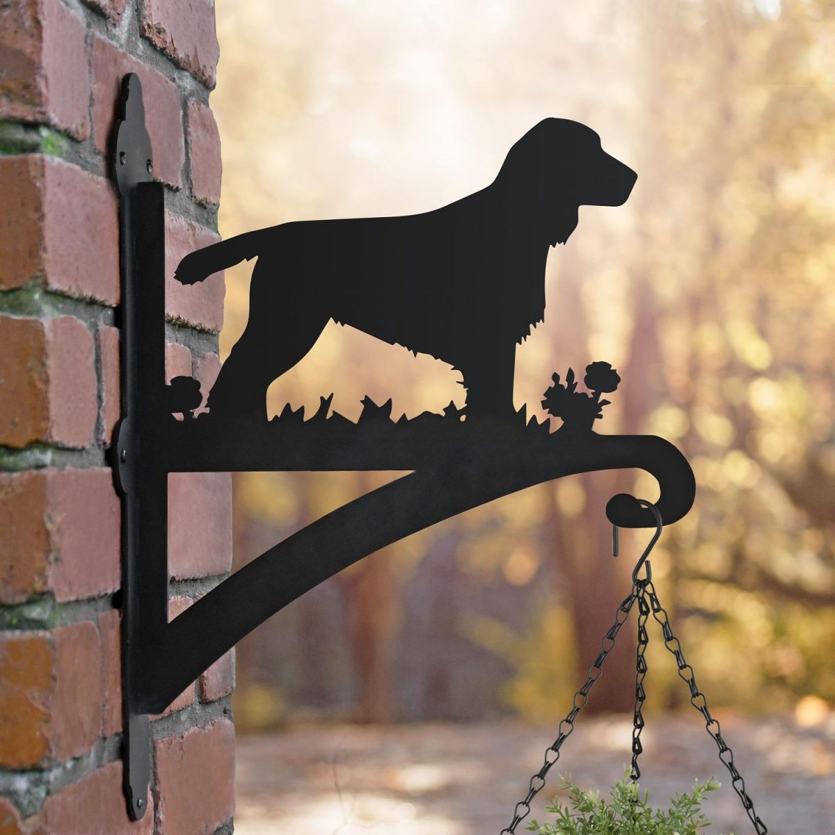 Cocker Spaniel Hanging Basket Bracket Outside