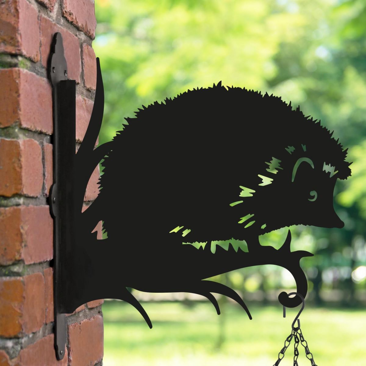 Hedgehog Hanging Basket Bracket with Planter
