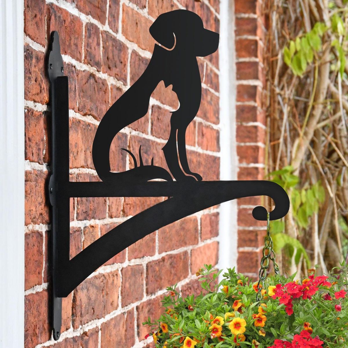 Cat & Dog Hanging Basket Bracket on Wall 