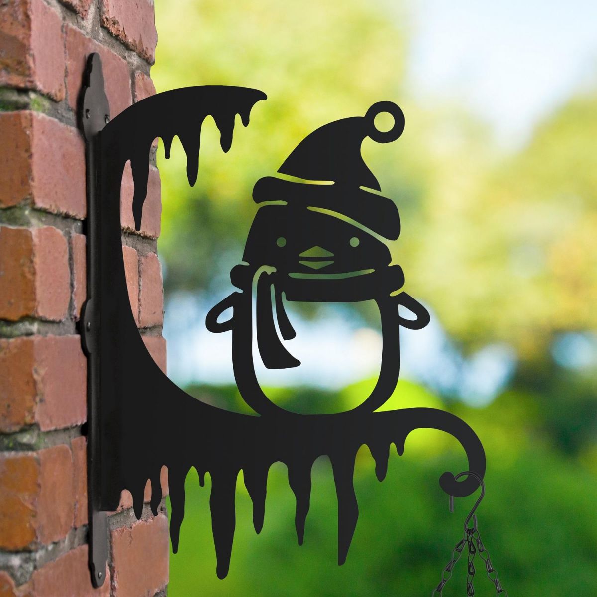 Basket Bracket with Penguin Design 