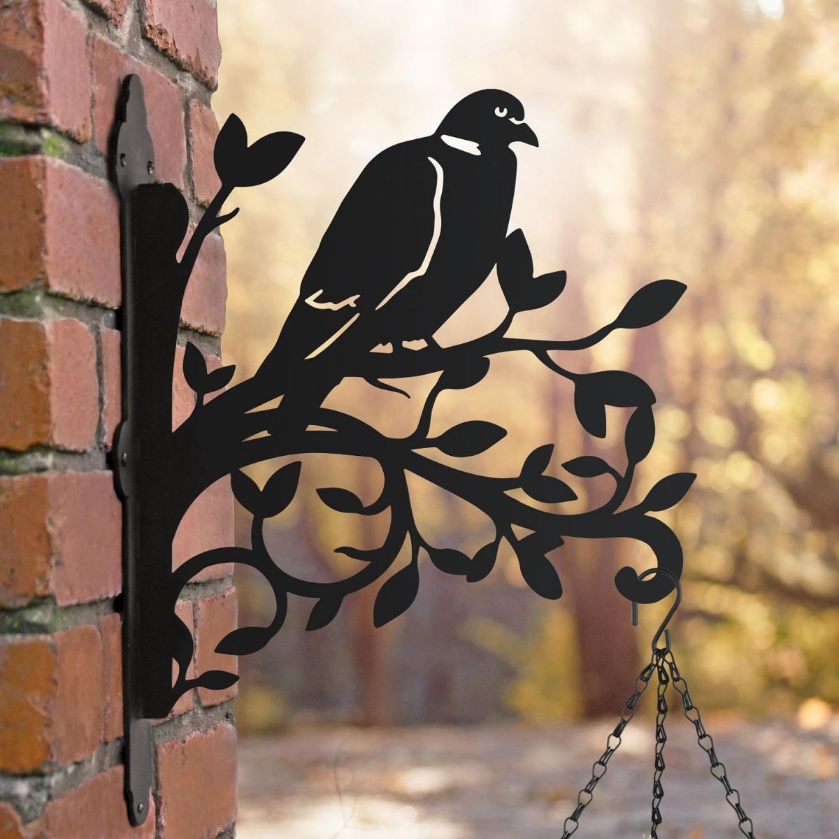 Wood Pigeon Hanging Basket Bracket 