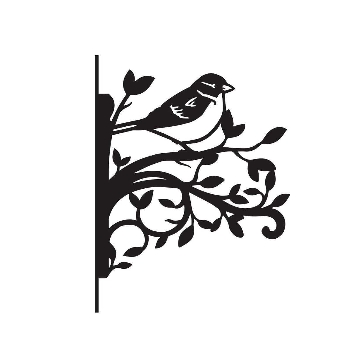 Hanging Basket Bracket with Sparrow on Branches
