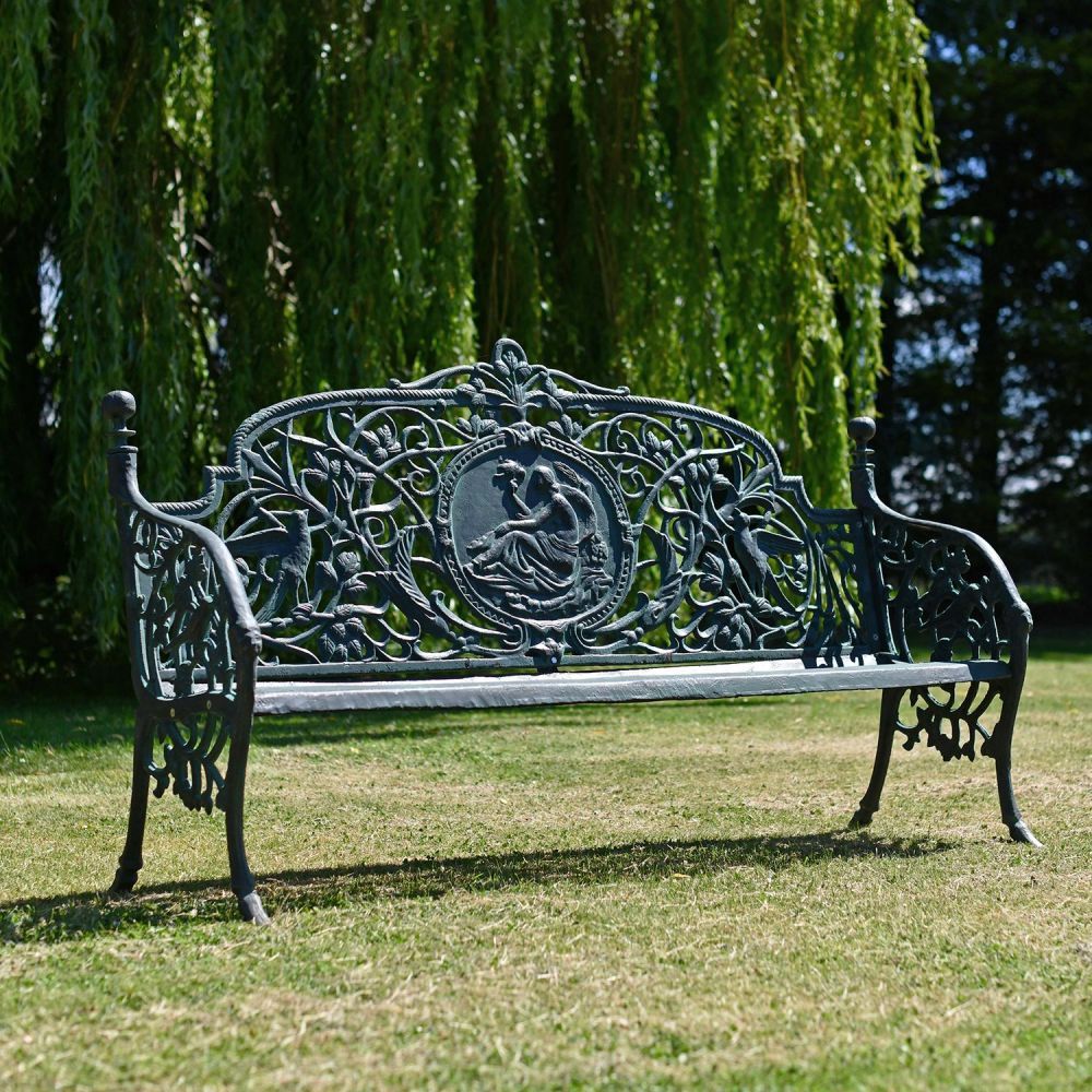 "Artemis" Large Ornate & Rustic Iron Bench