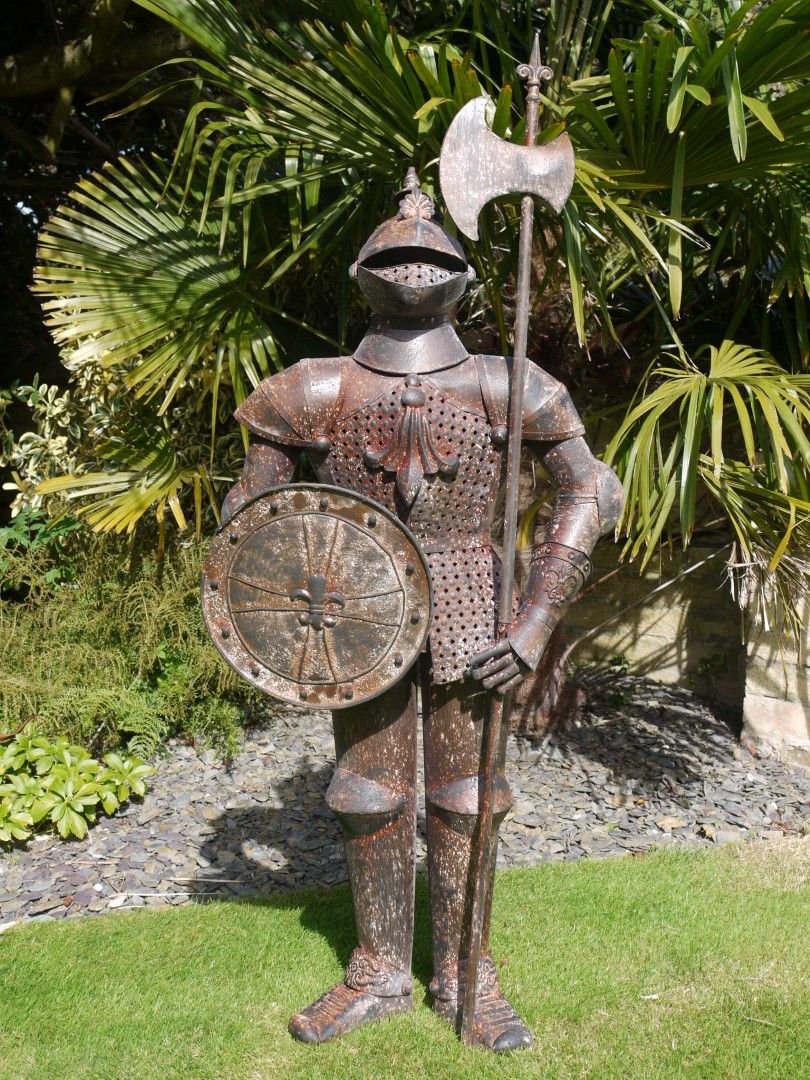 16th Century “White Knight” Replica, Ornamental Suit of Armour, Hand Made in Rustic Metal