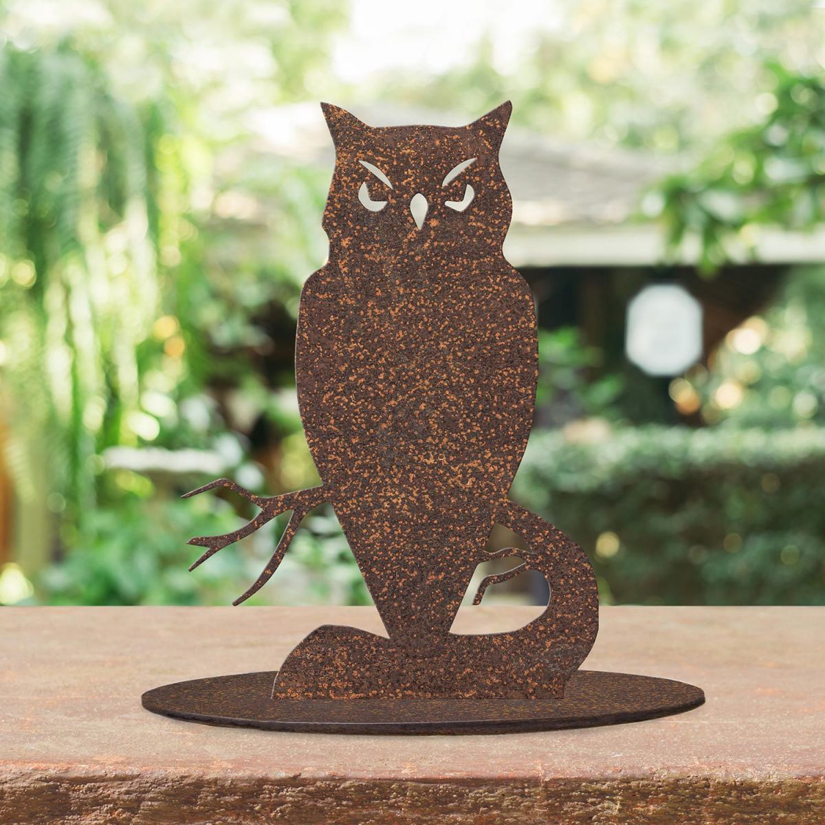Rustic Owl Silhouette Ornament in Situ