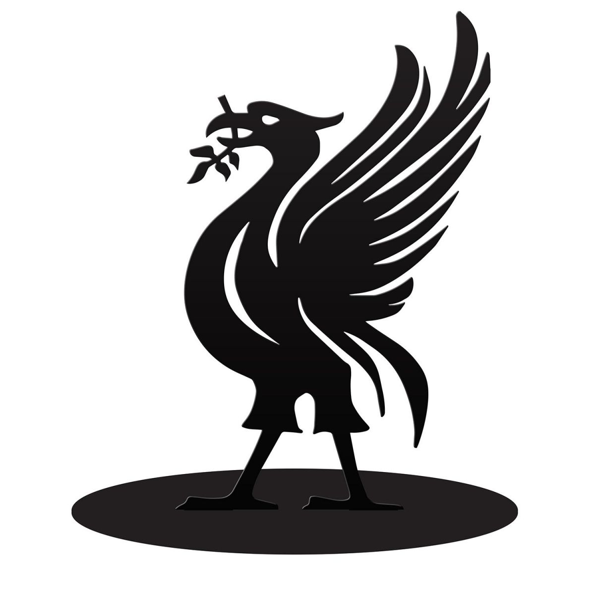 Liver Bird Silhouette Ornament in a Black Finish