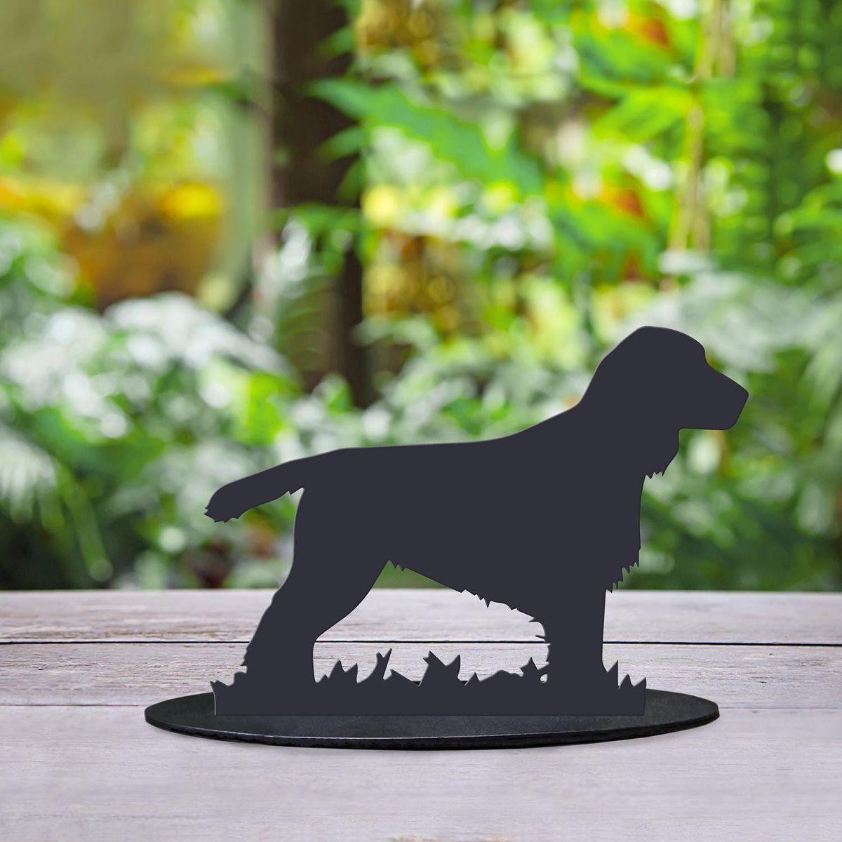 Black Cocker Spaniel Silhouette Ornament Created From Steel