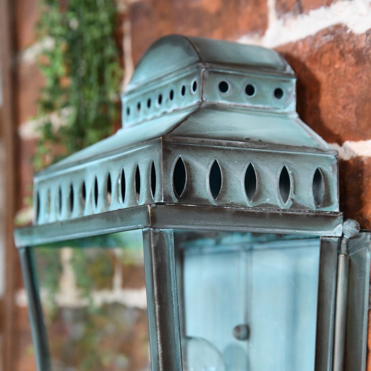Close up of wall light top 