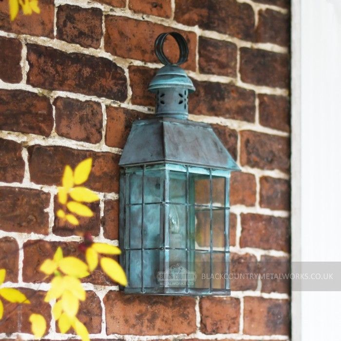 “Tawsden Cove” Search Light Inspired Flush Wall Lantern In Situ