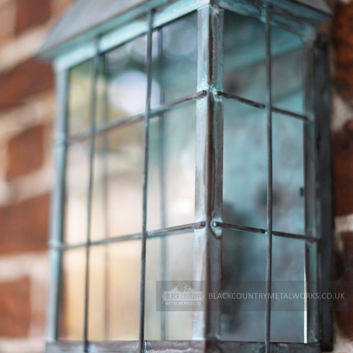 Leaded Glass on The Search Light Inspired Wall Lantern