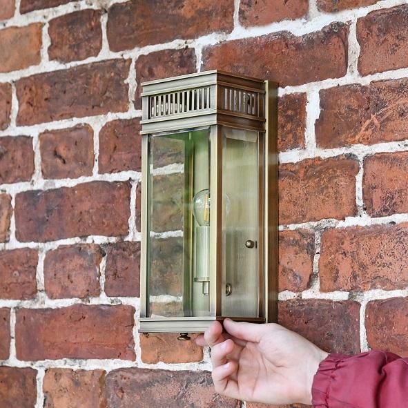Rectangular Bronze Wall Lantern