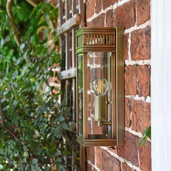 Flush Fix Bronze Wall Lantern