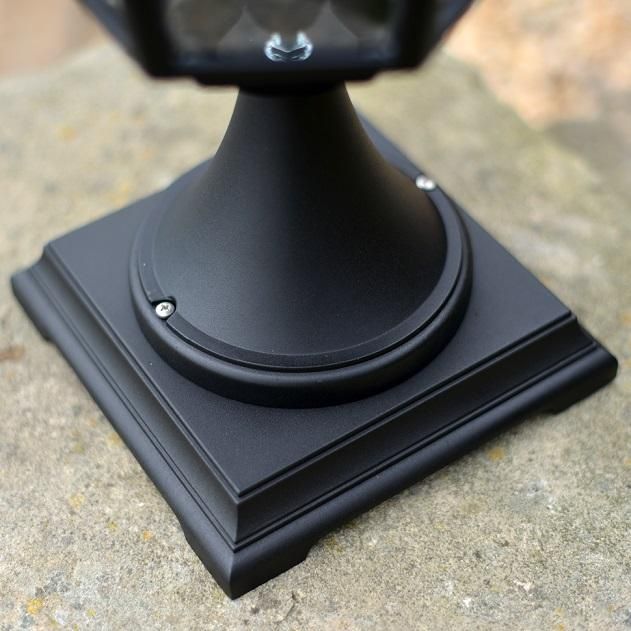 Traditional Black Arched Base Pillar Light Base