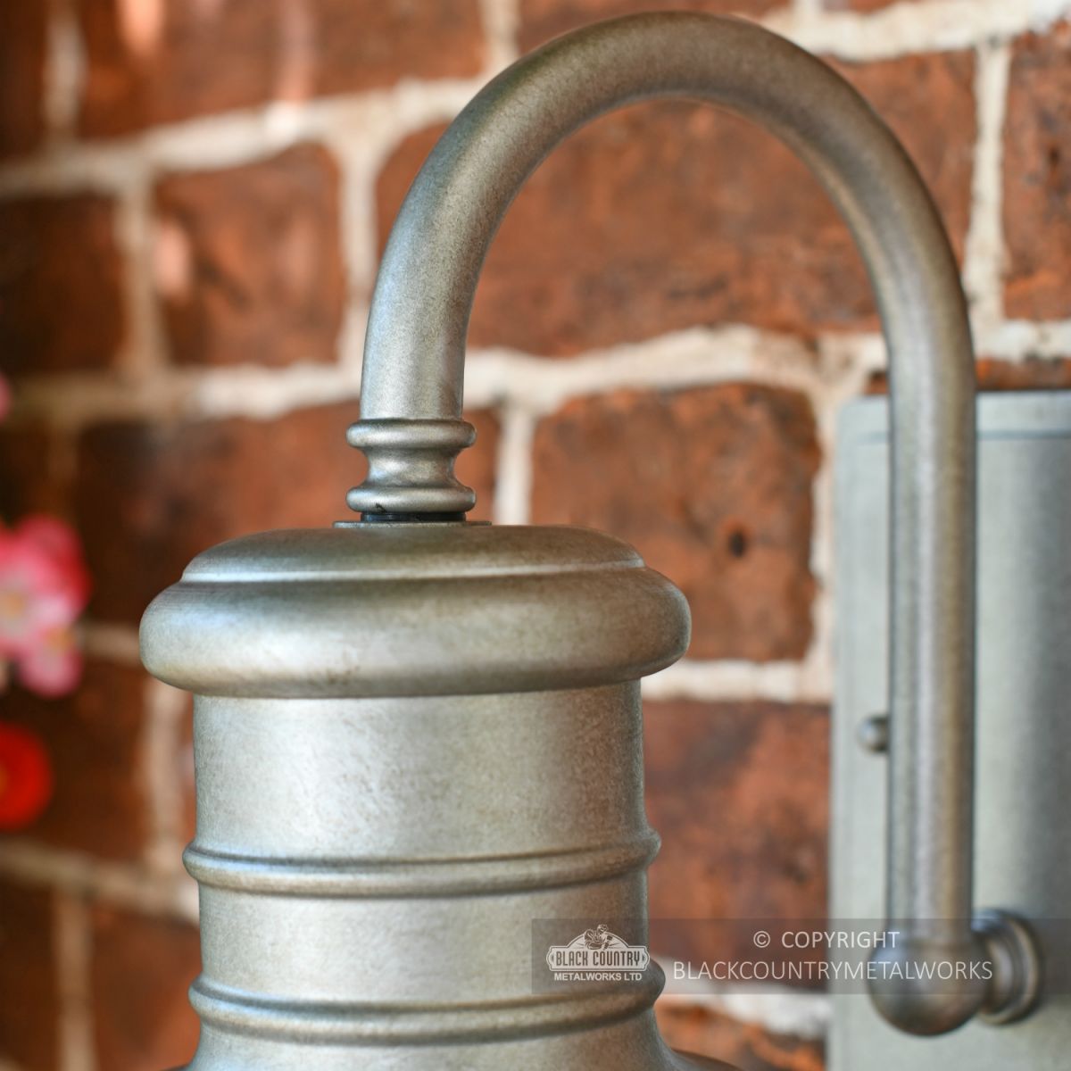 "Redding" Traditional Silver Railway Style Medium Wall Light 