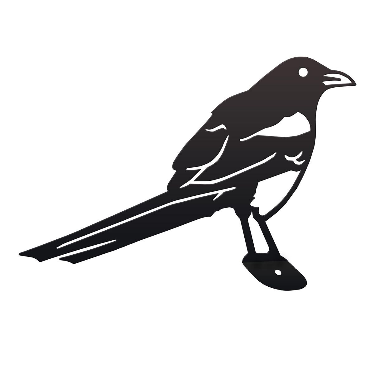 Magpie Fence Topper in a Black Finish