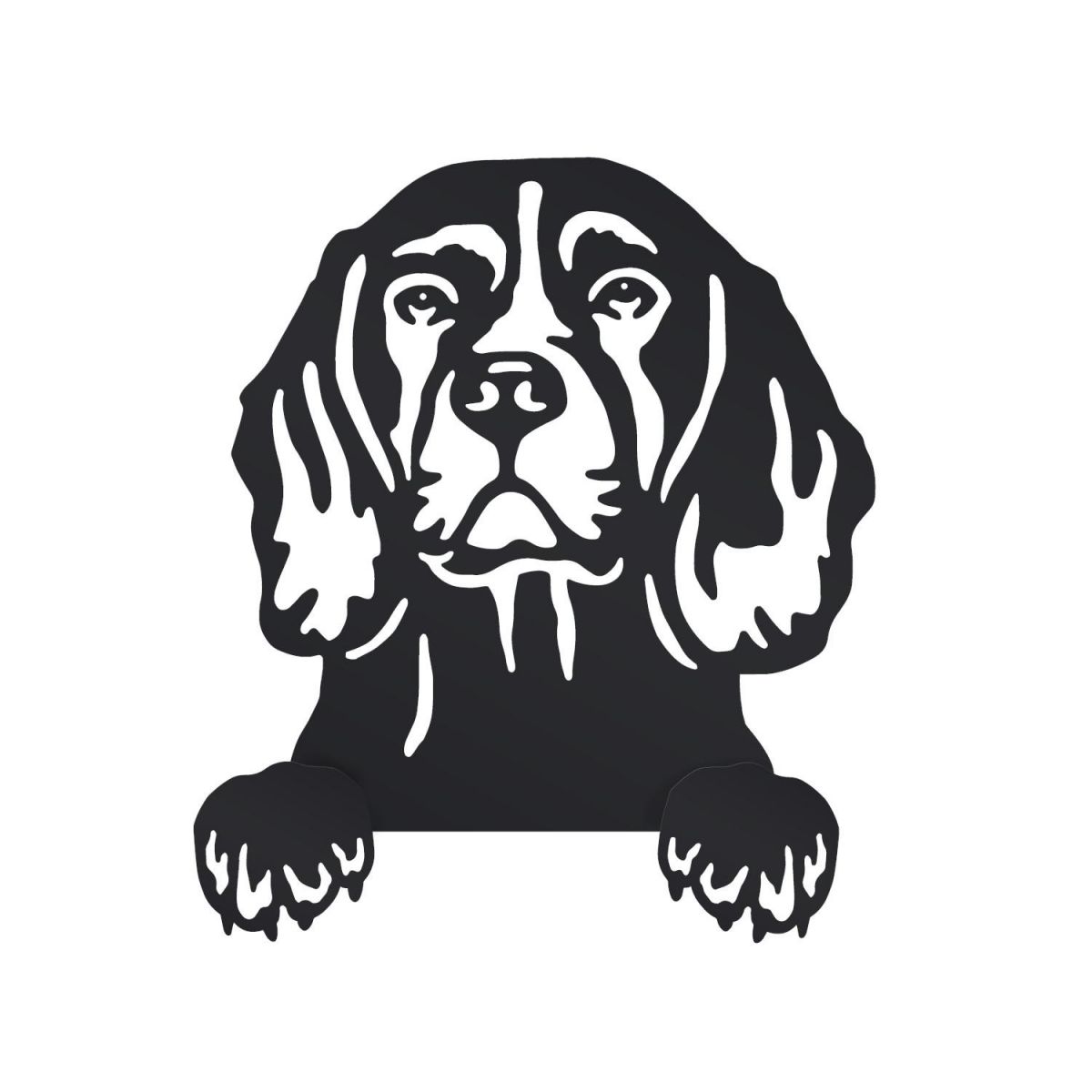 Beagle Fence Topper on White Background
