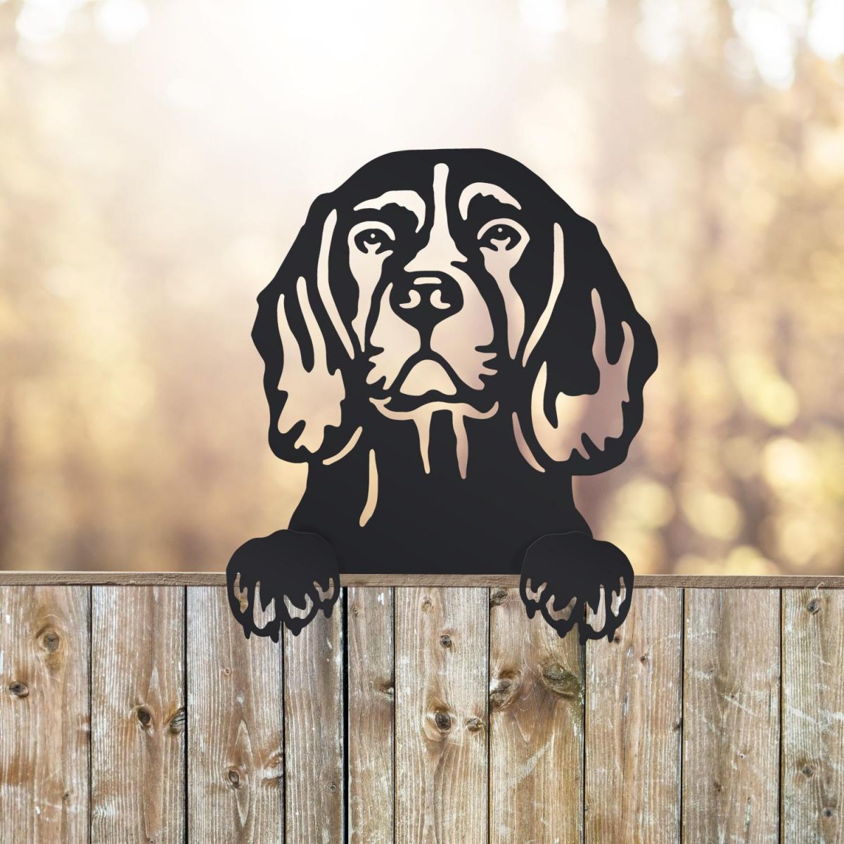 Beagle Black Fence Topper 