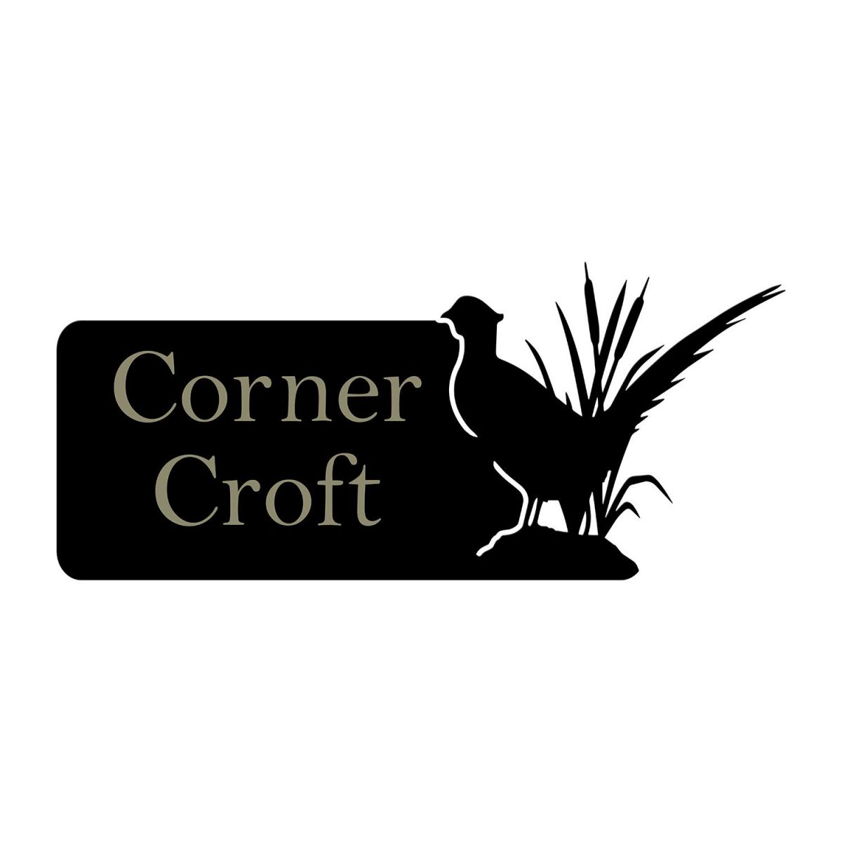 Pheasant Iron House Name Sign in Black