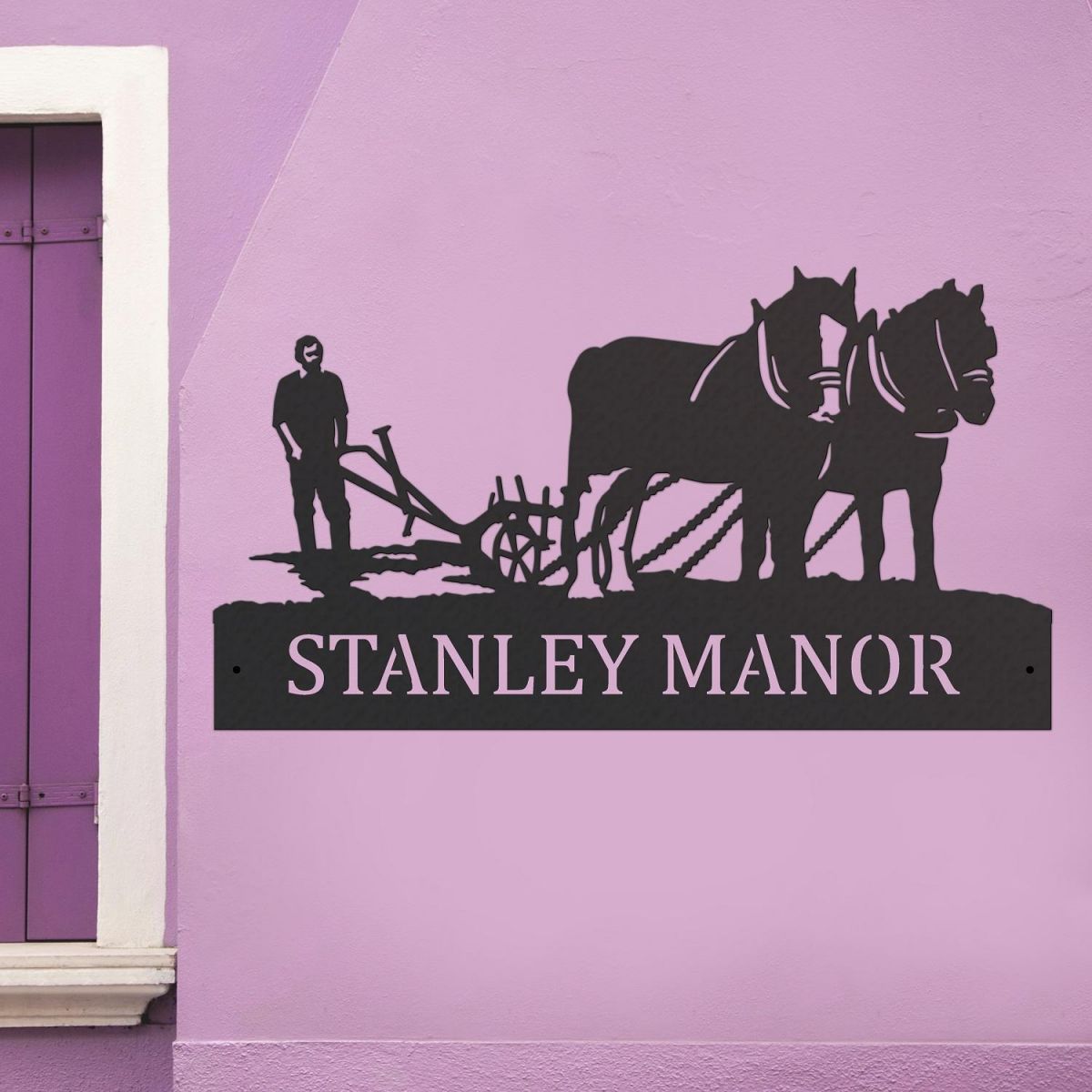 Horse & Plough House Name Sign 