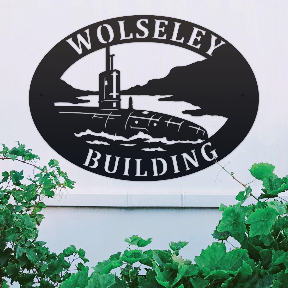 Submarine Oval House Name Sign 