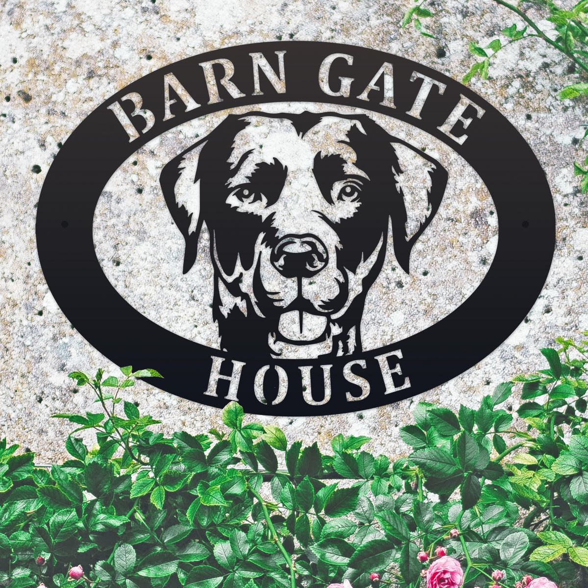 Labrador House Name Sign 