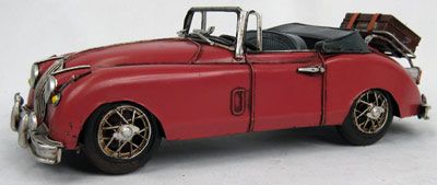 Red 1959 D-Type jaguar scale model 