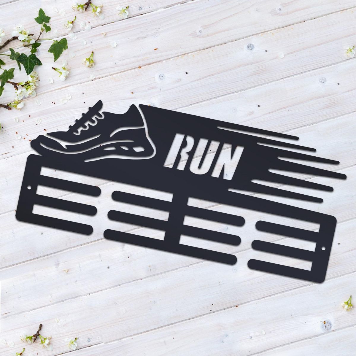 Sports Medal Hanger with Running Trainer Design 