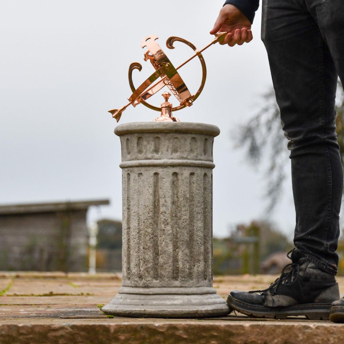 Polished Copper Armillary - 24cm to Scale