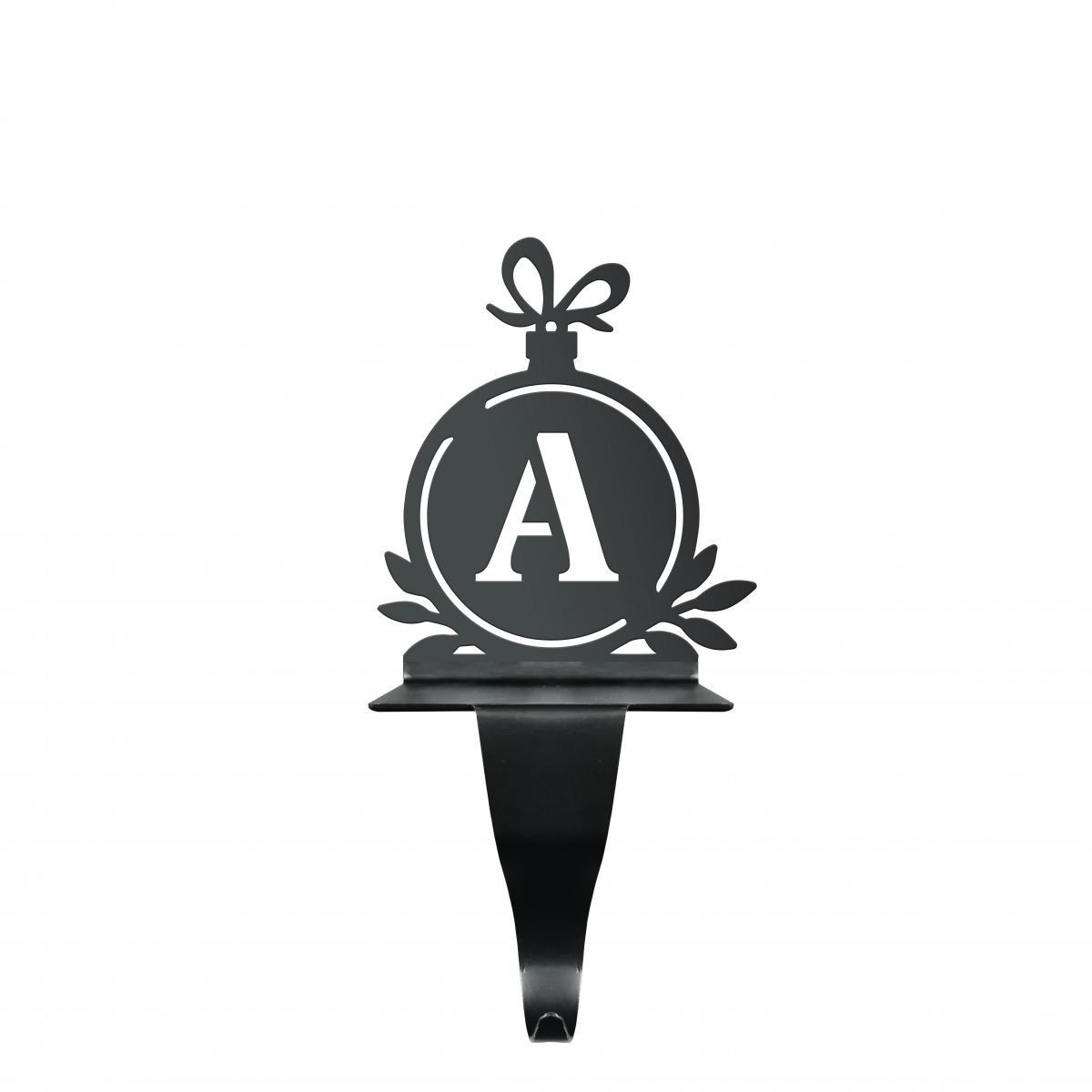 Letter A Stocking Holder in Black