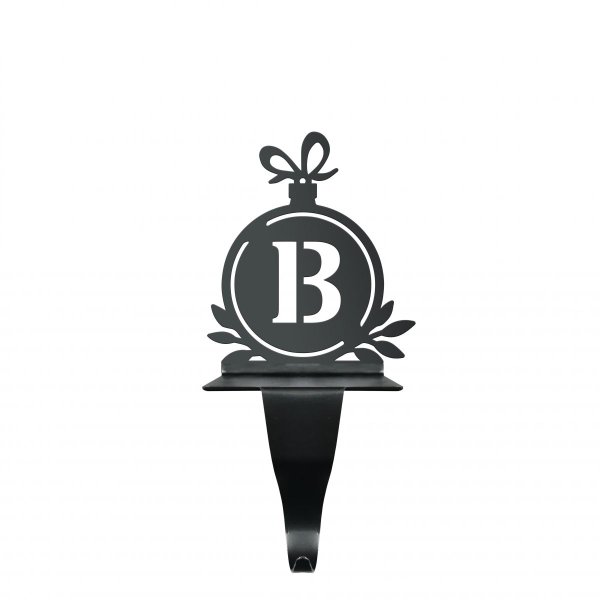 Letter B Stocking Holder in Black
