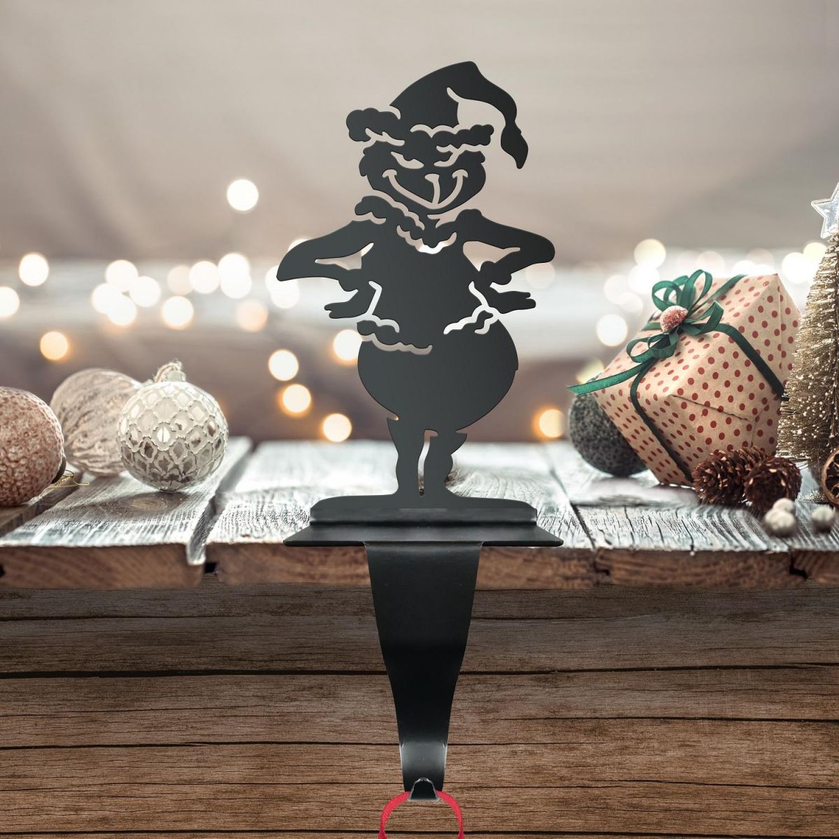 Stocking Holder with Grinch Design 