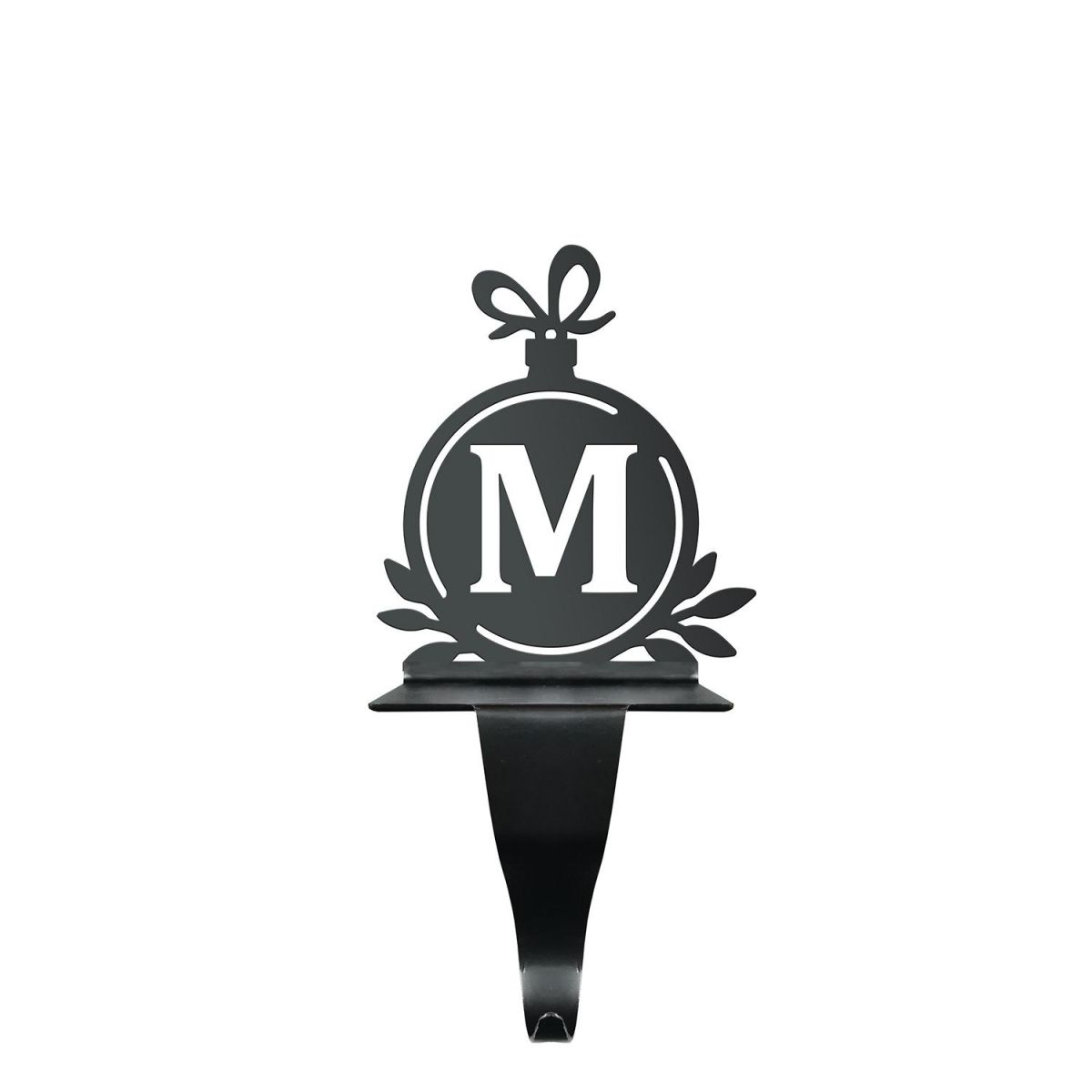 Letter M Stocking Holder in Black
