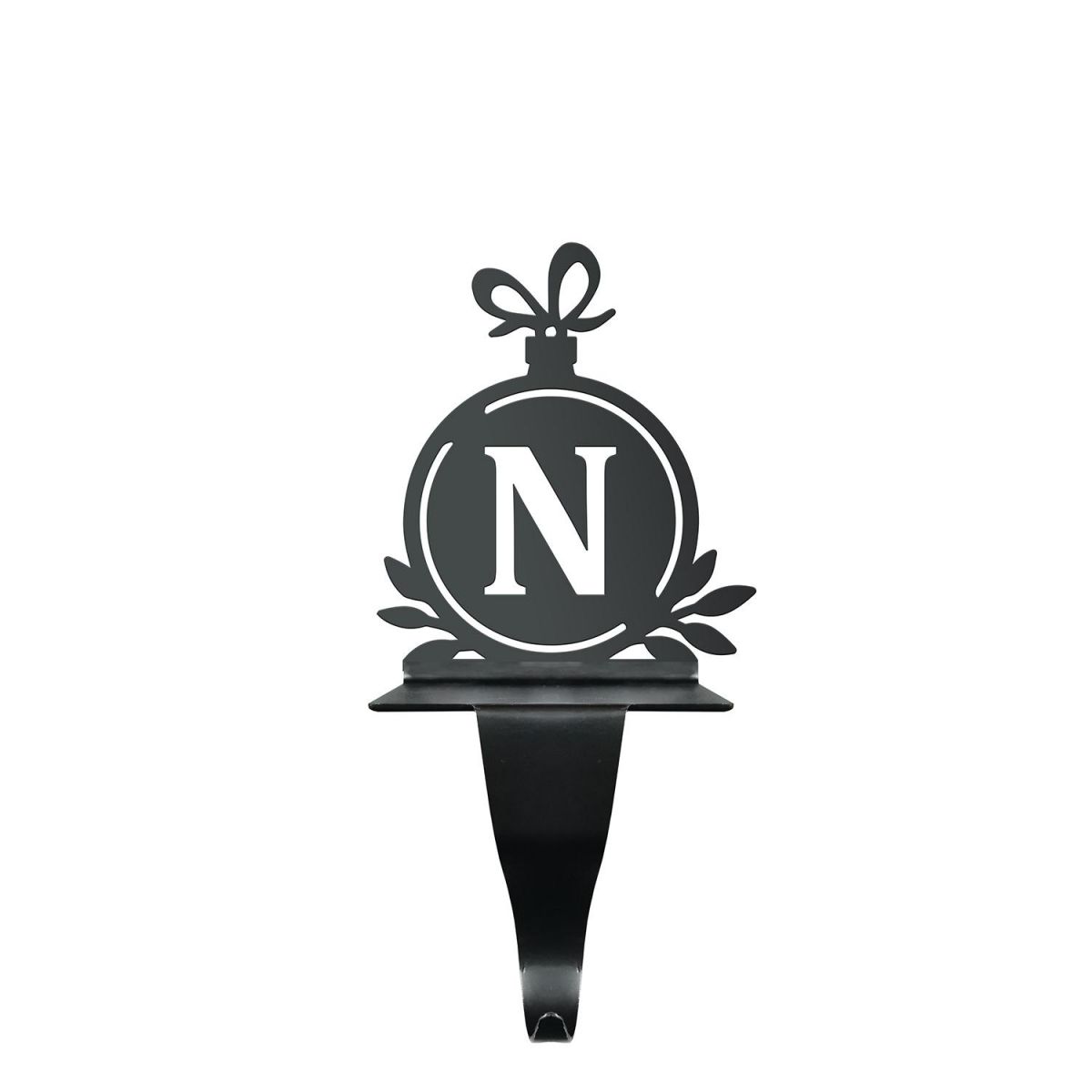 Letter N Stocking Holder in Black