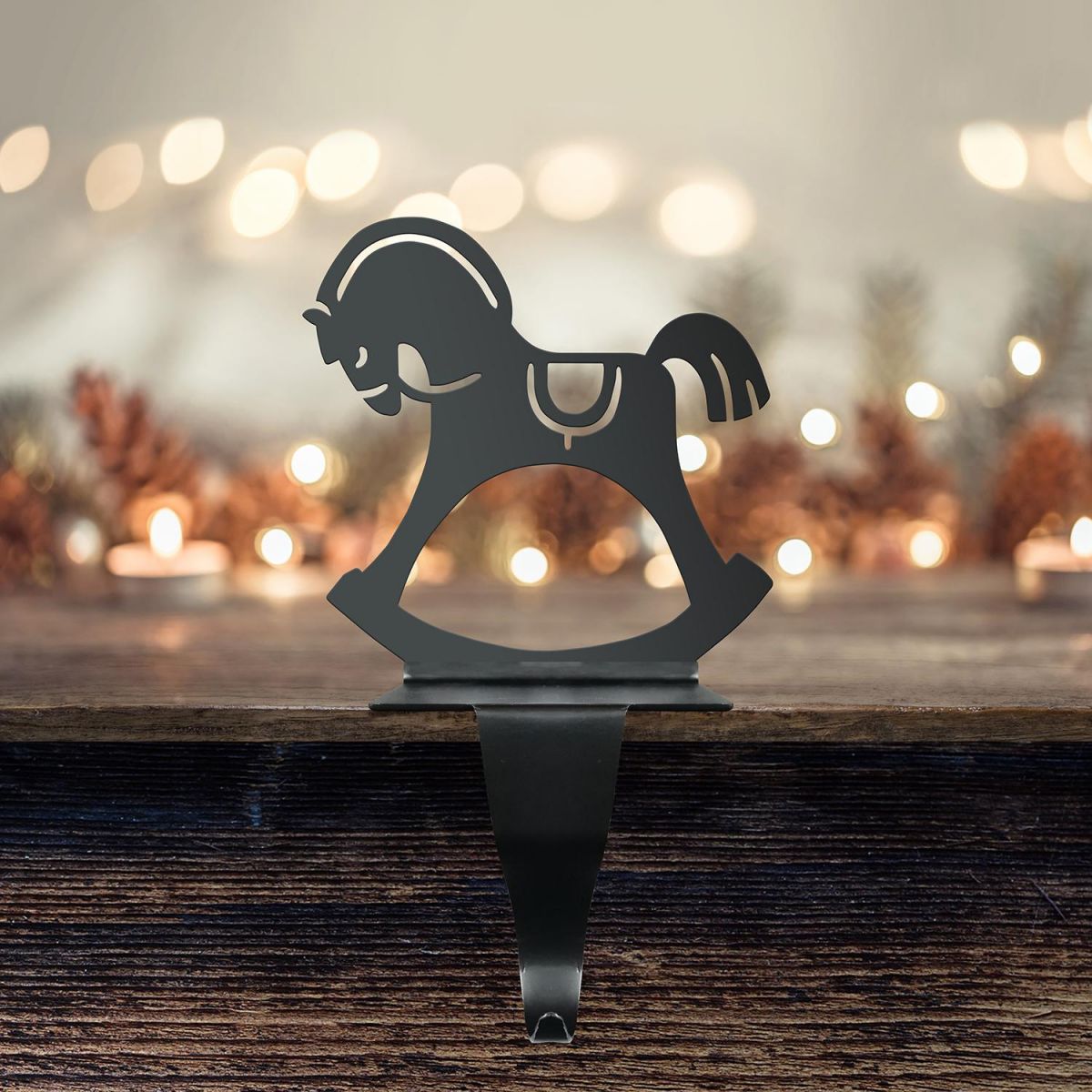 Rocking Horse Stocking Holder Created From Iron
