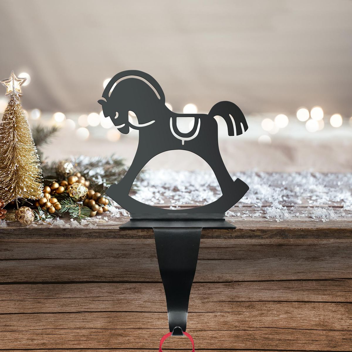 Rocking Horse Stocking Holder in Situ