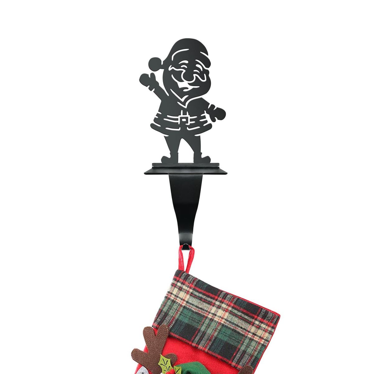 Santa Stocking Holder Holding a Stocking