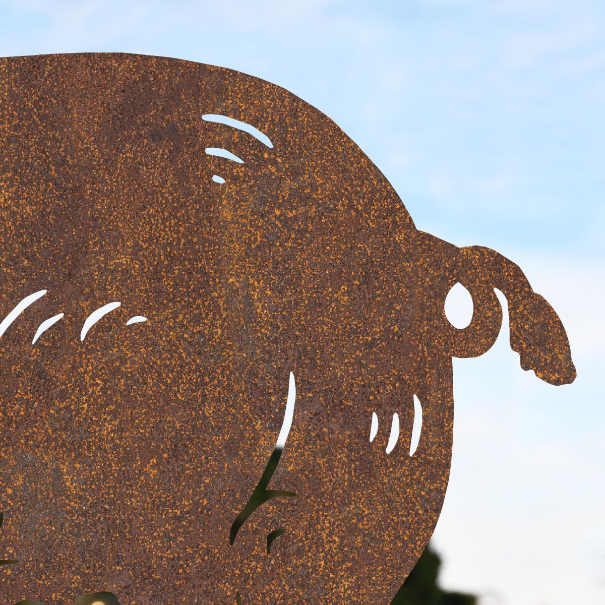 Close up of Rustic Female Pig Silhouette 