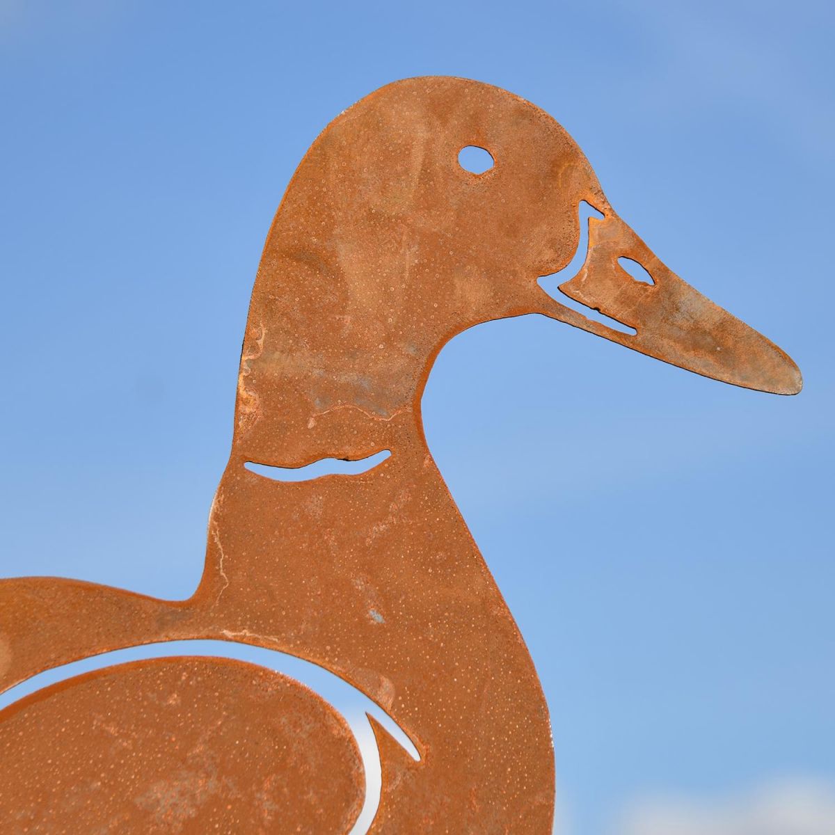 Close-up of the Rustic Finish on the Mallard Drake Silhouette