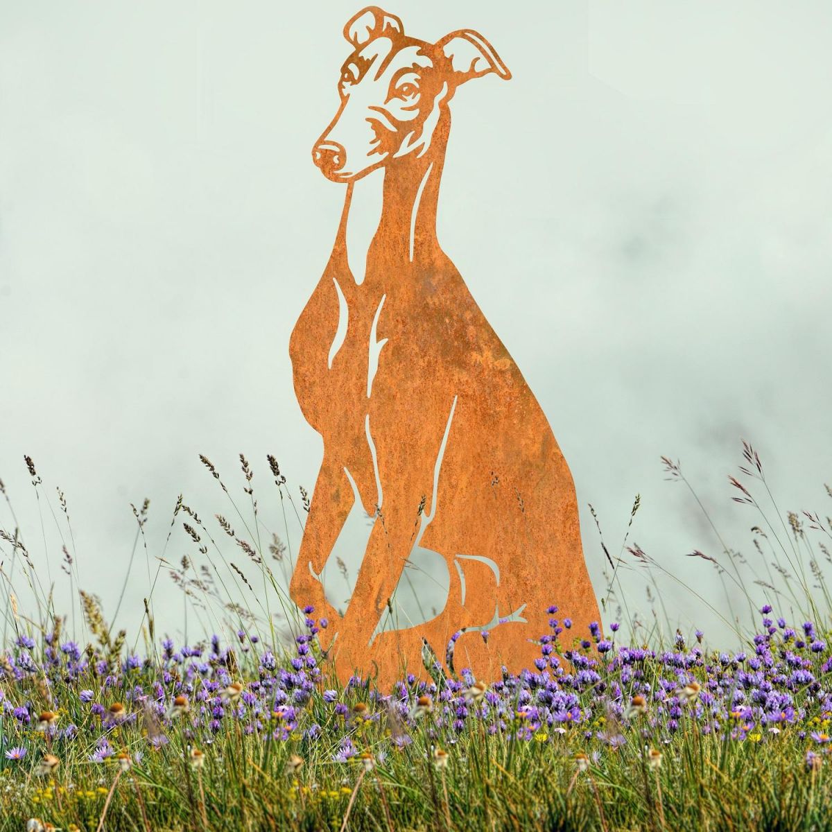 Rustic Greyhound Silhouette 