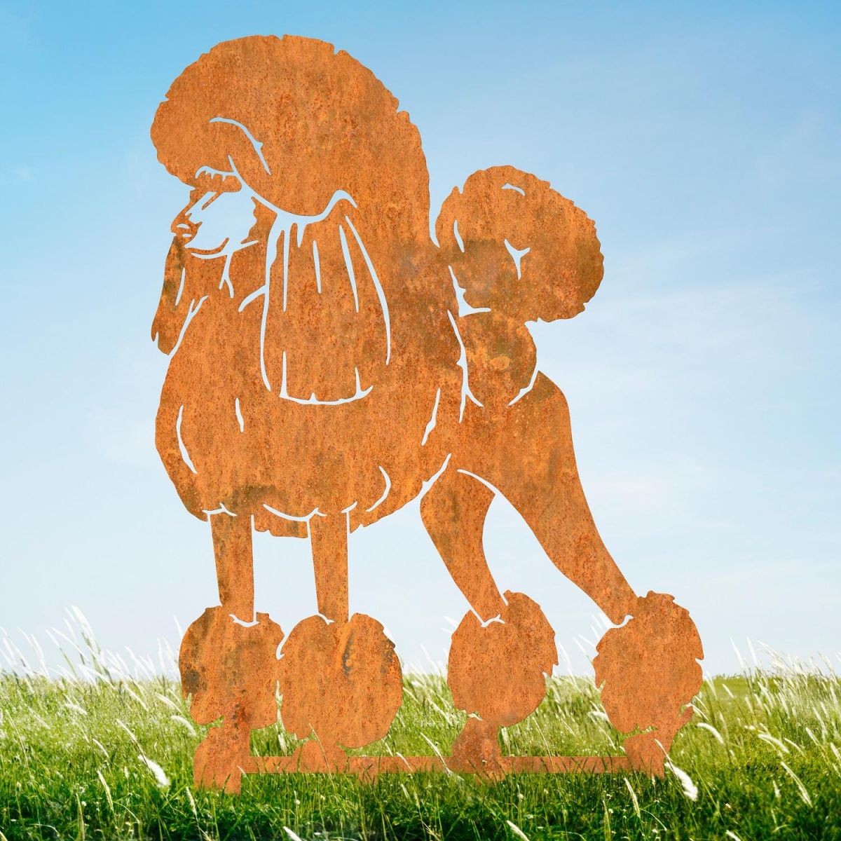 Rustic Standard Poodle Garden Silhouette 