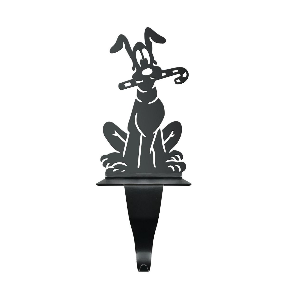Stocking Holder Dog with Candy Cane 