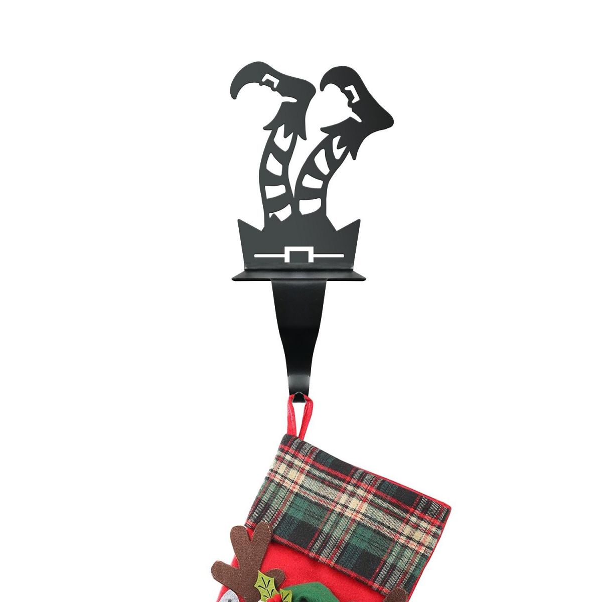 "Jingle Hoppers" Stocking Holder in Black 