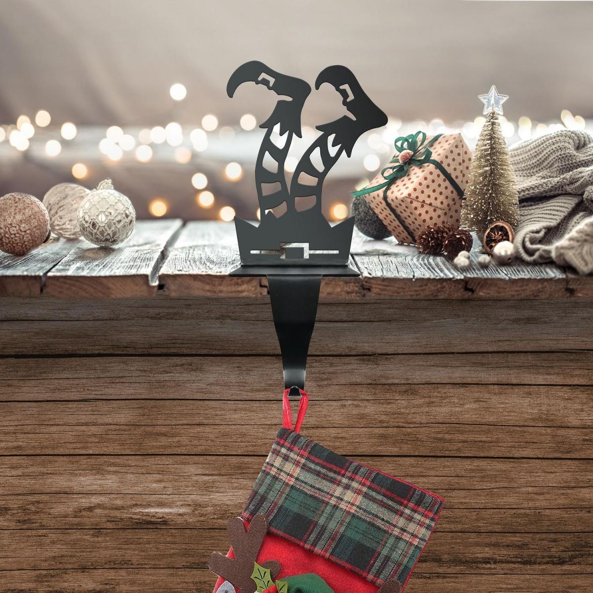 "Jingle Hoppers" Stocking Holder in Full 