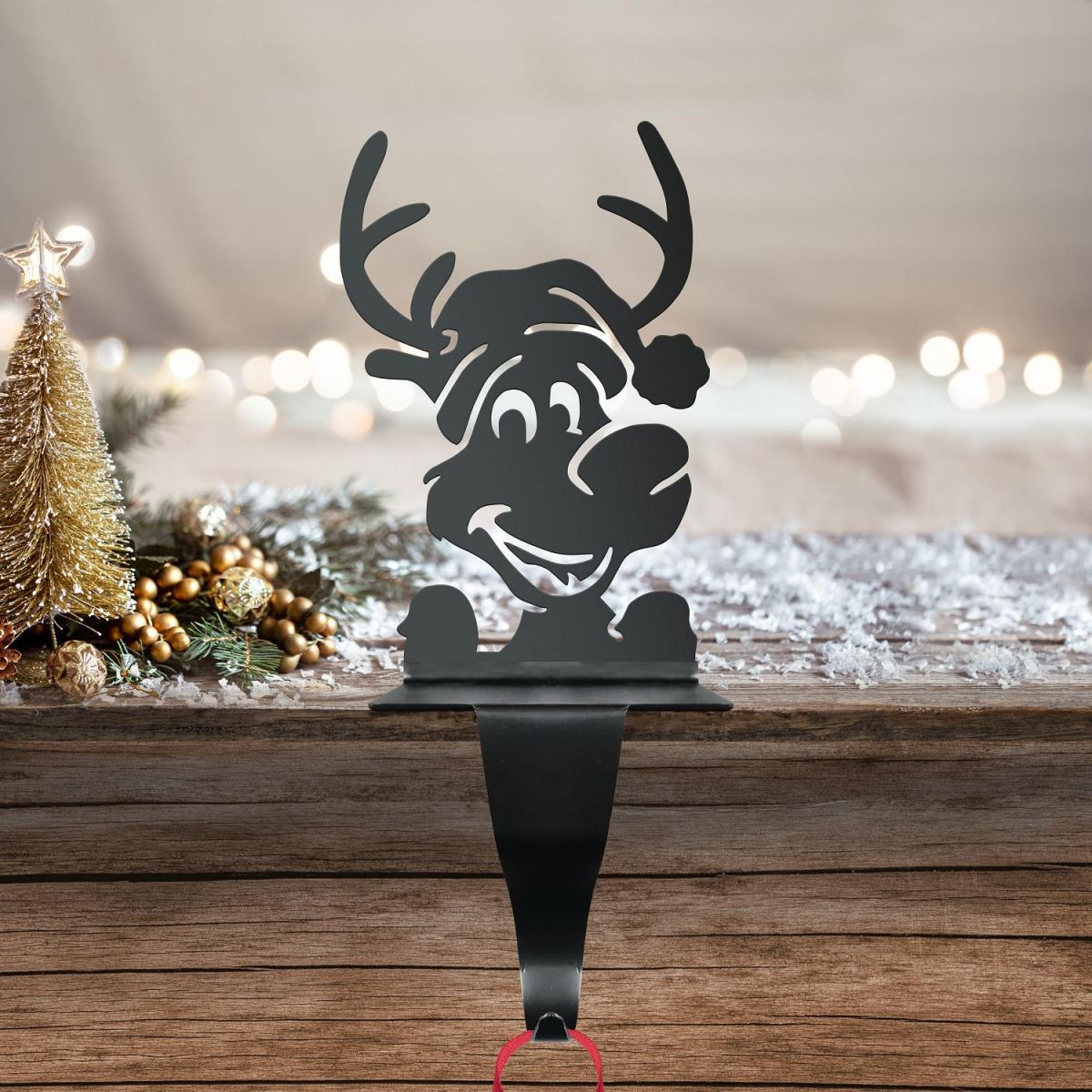 Reindeer "Peppermint Hoovington" Stocking Holder 