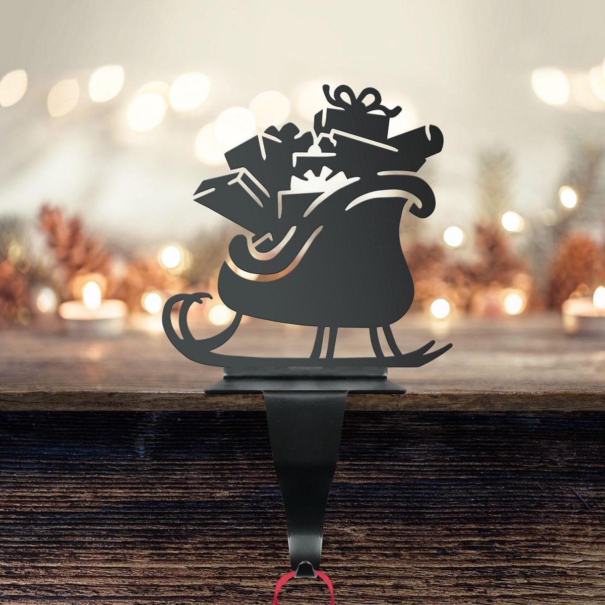 Stocking Holder with Sleigh and Presents 
