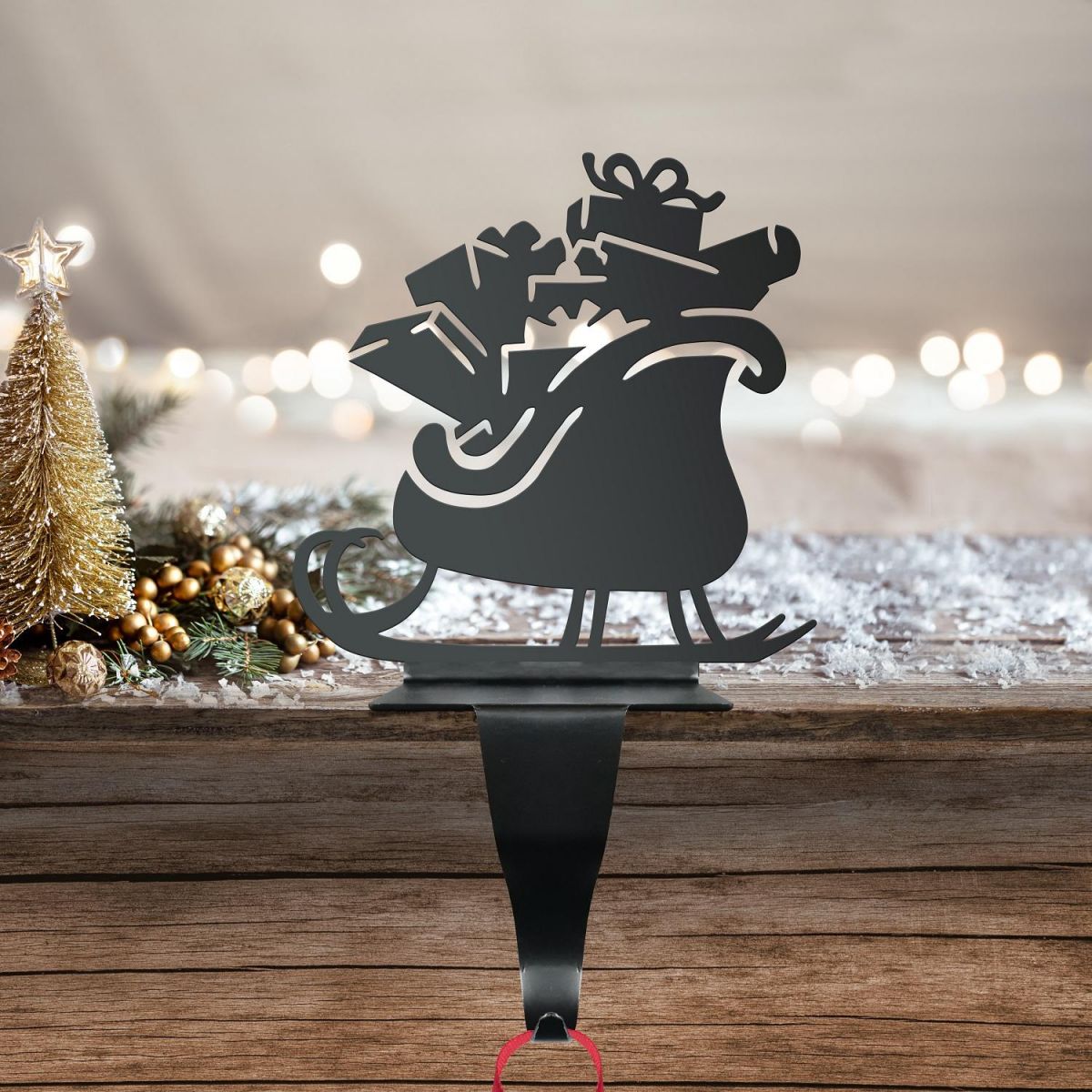 Sleigh with Present Stocking Holder 