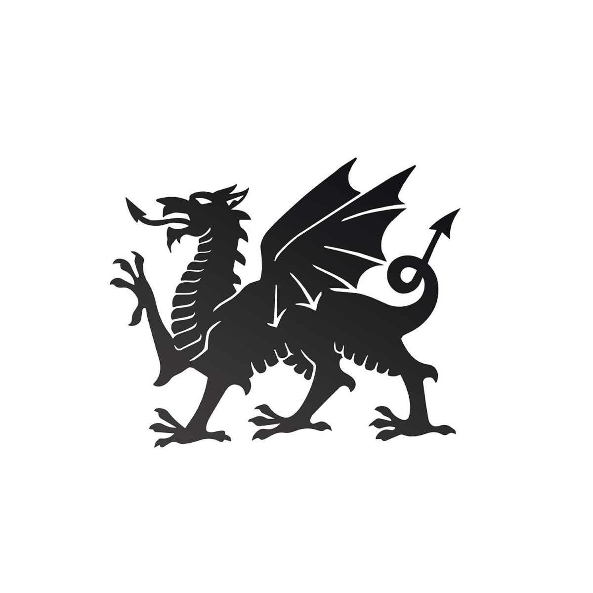 Welsh Dragon Wall Art in a Black Finish