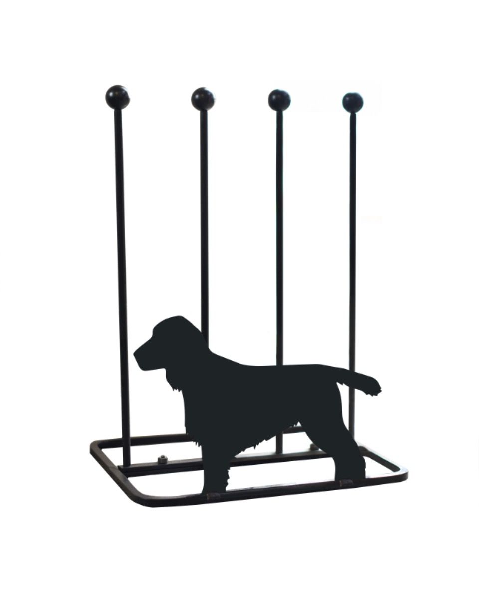 Steel "Cocker Spaniel" Double Welly Boot Rack Design