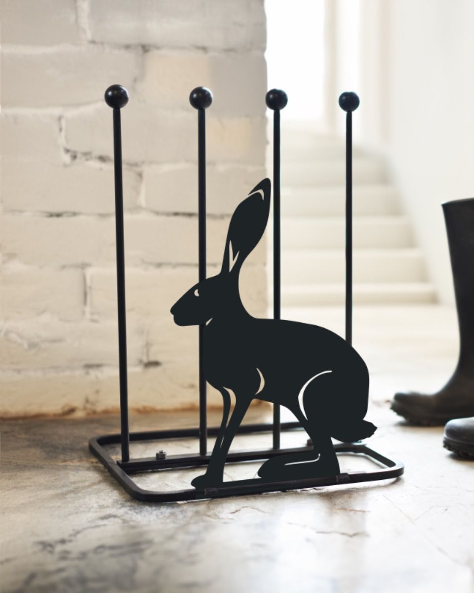 Steel "March Hare" Welly Boot Rack In-Situ