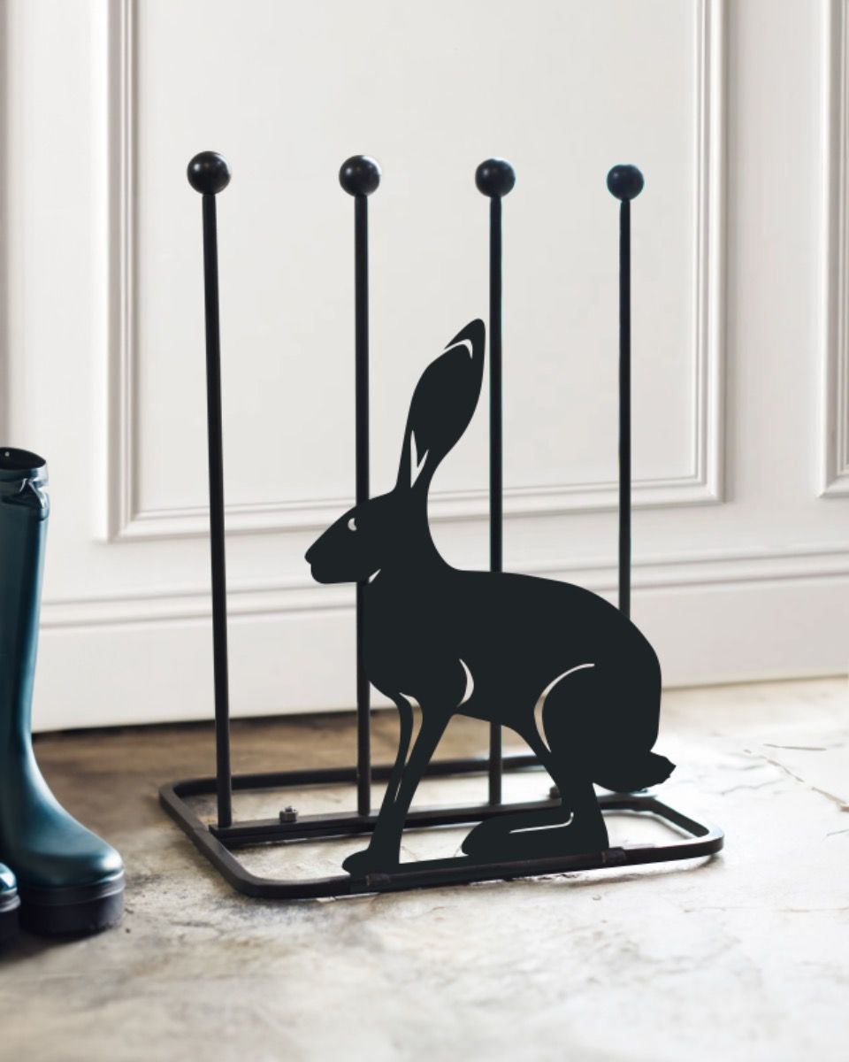 Steel "March Hare" Welly Boot Rack Interior
